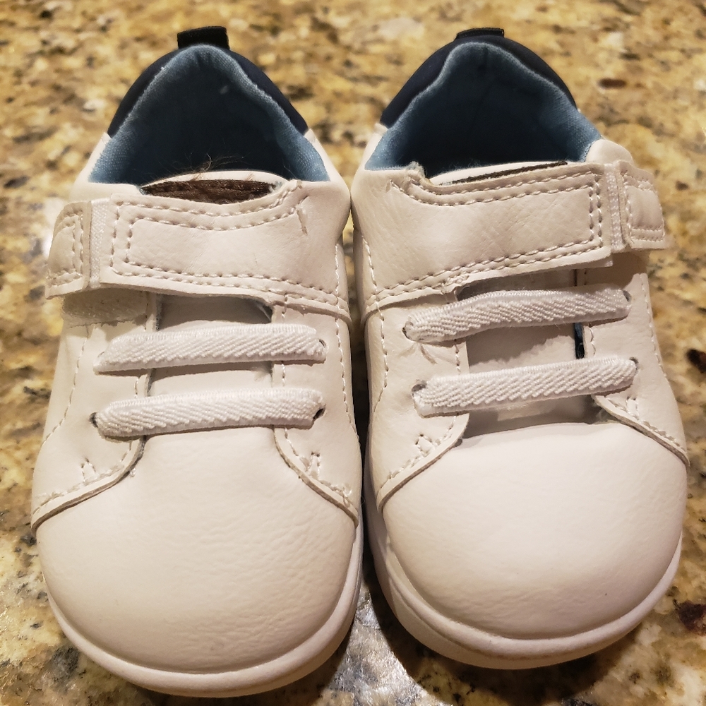Carter's white baby shoes